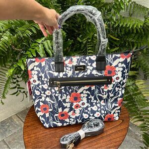 Trina Turk  Jardin de Paris Double Handled Floral Print Faux Leather Tote NWT